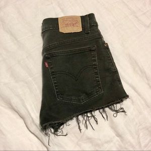 Vintage High Waisted Black Levi’s Cutoff Shorts